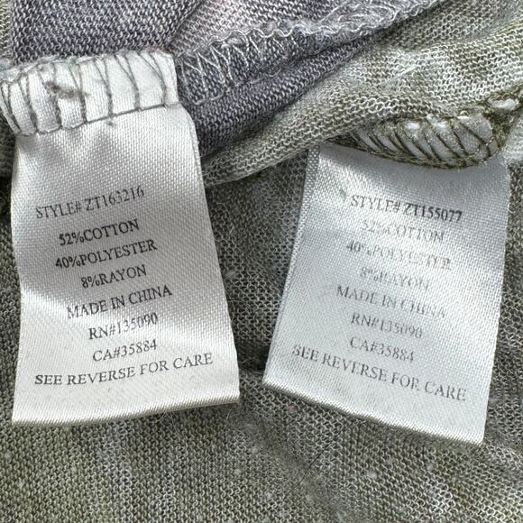 2 Tops Z Supply (M) Camo Pocket Tee & Pocket Tank Camouflage Green Grey - Picture 10 of 10